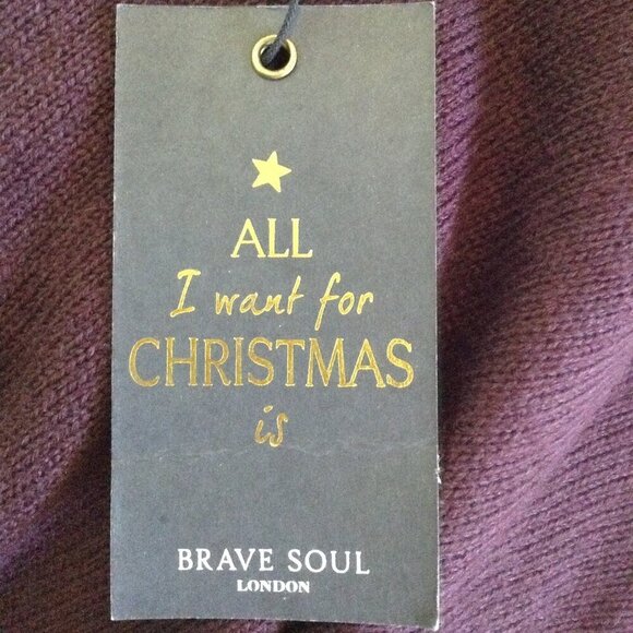 NWT Brave Soul XXL (18) Fox Winter/Christmas sweater. Boxy, Warm, Festive, chic - Picture 5 of 7